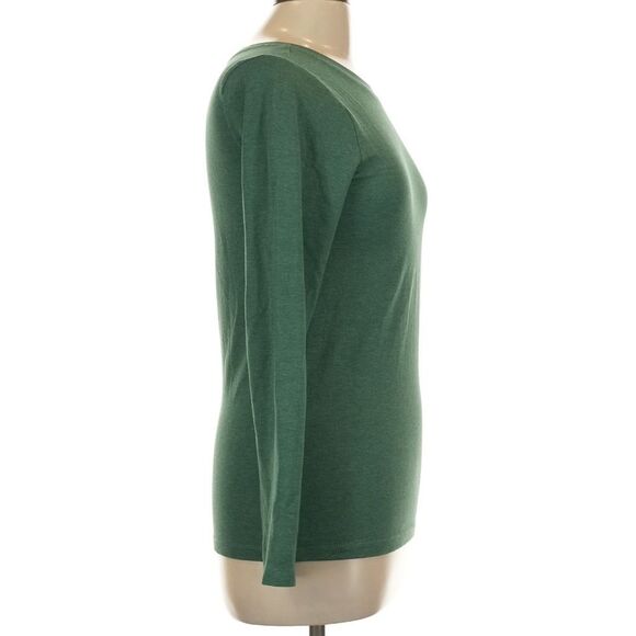 Lunya Restore Heather Space Green Cotton Long Sleeve Shirt Thermal Base Layer L - Picture 6 of 8